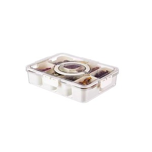 Spice <b>Jar</b> Eight Compartment Food Grade Sealed <b>Storage</b> Box With Lid <b>For</b> <b>Kitchen</b> Solid Seasonings L Size - Product Image 5
