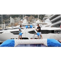 Jeu Aquatique Gonflable - Activité de Fête au Bord de la Piscine ou du Lac pour Enfants et Adultes, Combat Aquatique à Deux Personnes avec Marteau et Barre d'Équilibre