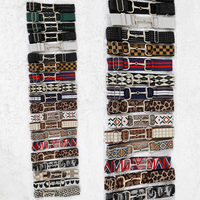 Ceinture élastique à imprimé léopard avec boucle mors de cheval dorée, ceinture extensible pour femme, ceinture pour pantalon d'équitation, accessoires d'équitation