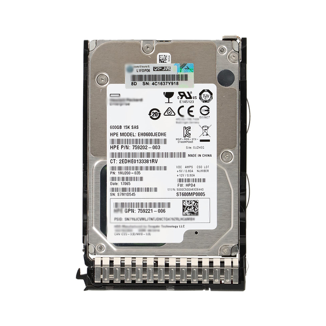 759548-001 600GB 15K RPM 2.5 Inch SAS HDD 759548-001 Enterprise Server Hard Drive 12Gb/s High Performance Supplier