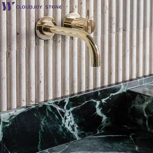 Lavabo de salle de bain moderne en marbre vert Alpi naturel Hôtel Maison Villa Bassin autoportant <span class=keywords><strong>pour</strong></span> piédestal en T à usage hospitalier - Product Image 6