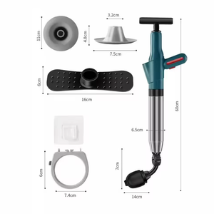 Eliminador de obstrucciones para inodoro, <span class=keywords><strong>desatascador</strong></span> de drenaje para inodoro, émbolo de chorro de <span class=keywords><strong>aire</strong></span> de alta presión, émbolo para inodoro - Product Image 2
