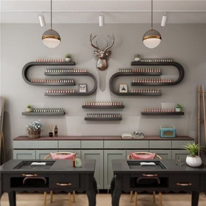 Modern Beauty <b>Salon</b> Wall-mounted White Wood Nail Polish Wall Display Rack - Product Image 3