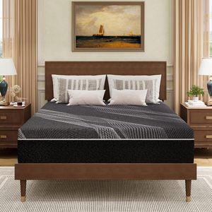 Colchão de Molas Pocket Queen Size Chunyu com Certificação Certipur-US, Capa de Algodão, <span class=keywords><strong>Topper</strong></span> de Látex, Firmeza Média, Garantia de 10 Anos - Product Image 1