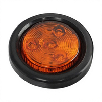 Feux de position latéraux LED rouges CarJacker 2 pouces avec passe-câble 12-24V, 4 projecteurs LED lumineux pour bateau, remorque, camion, camping-car