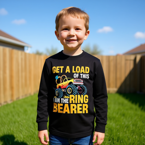 T-shirt à manches longues pour garçons I Am The Ring Bearer Monster Truck - Product Image 3