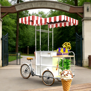 Nouveau design de tricycle électrique en fibre de verre avec capacité de chargement pour solution d'entreprise alimentaire mobile, chariot de café et de crème glacée - Product Image 1
