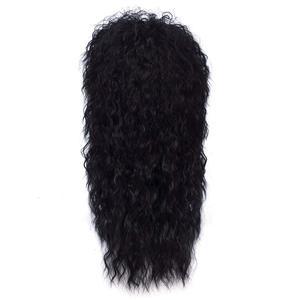 Pelucas de fiesta sintéticas de discoteca punk rock de color negro para <span class=keywords><strong>hombre</strong></span> adulto baratas de fábrica - Product Image 4