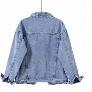 I-0592 Chaqueta vaquera de mezclilla para mujer, abrigo informal de otoño con botones, chaqueta vaquera oversize - Product Image 4