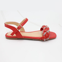 Sandales décontractées pour femmes Sandales tressées croisées Sandales de plage à bout ouvert pour femmes Nouveau design Diamant Chaussures bon marché pour femmes