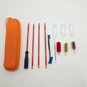 Portable 7mm <strong>Gun</strong> Cleaning Kit Swivel Head Red Rods Multi Brushes Orange EVA Case Eco-Friendly Quick-Release Security Compact <strong>Gun</strong> - Product Image 1