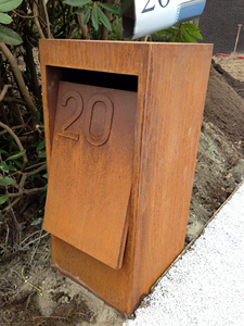 Buzón de Metal Personalizado para Exteriores, Buzón de Acero Corten con Número de Puerta - Product Image 4