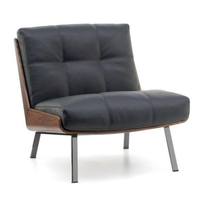 Fauteuil Lounge Nordique de Designer, Canapé d'Appoint Exécutif en Cuir Microfibre Rembourré de Duvet d'Oie pour Projet de Bureau de Luxe, Hôtel, Villa