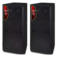 Système de sonorisation PA avec enceinte passive à 3 voies, double haut-parleur de 15 pouces, boîtier en bois, puissance RMS de 700 W / puissance de crête de 2800 W, fréquence 45-20 kHz