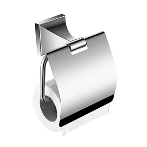 <strong>Vintage</strong> Square Design Wall-Mounted Hotel <strong>Toilet</strong> Paper <strong>Roll</strong> <strong>Holder</strong> with Cover Brass Chrome Finish Luxury Style Paper Towel <strong>Holder</strong> - Product Image 1