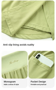 กระโปรงเทนนิสมีกระเป๋าด้านในกางเกงขาสั้นระบายอากาศแห้งเร็วสำหรับผู้หญิงกระโปรงเทนนิสเล่นกอล์ฟเซ็กซี่วิ่งเล่นกีฬา - Product Image 3