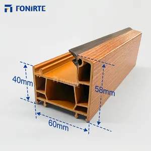 60毫米核桃彩色平开窗ODM OEM upvc制造商pvc门窗价格表