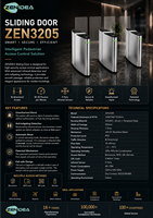 Torniquete de Velocidad ZEN3205 con Protección Anti-Empuje, Anti-Inversión IR y Anti-Pellizcos, con Lectores de Tarjetas de Control de Acceso Cíclicos