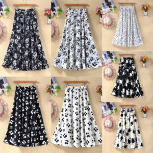 Vestido Floral de Verano para <span class=keywords><strong>Mujer</strong></span>, Vestido Largo Casual Elegante con Pliegues, Vestido Largo Floral Elegante para <span class=keywords><strong>Mujer</strong></span> - Product Image 1