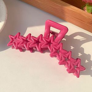 Pinzas de Pelo con Forma de Estrella Hueca, Pinzas de Pelo Grandes de Plástico Color Caramelo para Mujeres y Niñas, Accesorios para el Cabello con Agarre Antideslizante - Product Image 5