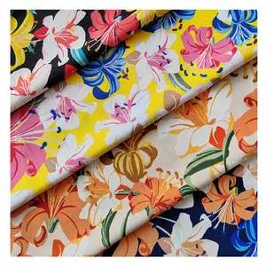 Good Quality Support OEM/ODM 85 Polyester 15 Spandex Fabric Flower Print Designer Fabric Images