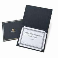Porte-diplôme A4 personnalisé avec logo estampé à chaud, couverture rigide pour diplôme de remise de diplôme