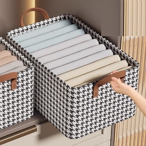 Conveniente caja de almacenamiento de ropa de tela plegable calcetín armario bolsas de almacenamiento de ropa para ropa - Product Image 4