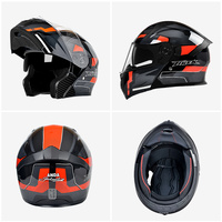 Casque de moto à visière double de haute qualité, personnalisé, en ABS, certifié DOT, vente en gros d'usine AD, casque ouvert pour la conduite