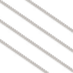 Nueva llegada 3mm de ancho tamaño pequeño cuentas dobles cadena 304L titanio Acero inoxidable collar gargantilla joyería hallazgos componentes - Product Image 6