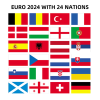 Drapeaux rectangulaires imprimés numériquement en polyester, bannières portables à agiter à la main, petits drapeaux pour la décoration des défilés de la Coupe du Monde 2026