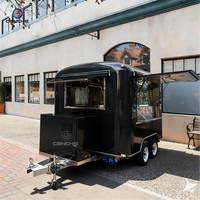 Camion de restauration multifonctionnel avec miroir, remorque alimentaire, camion de restauration de plage, camion de restauration de hamburgers, café, hot-dogs