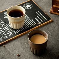 Tasse à café en céramique rétro en poterie grossière Espresso 220ml