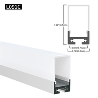 20x36.5MM pour éclairage de plafond canal de boîtier en Extrusion d'aluminium avec couvercle en PMMA PC bande Led profilé en Aluminium