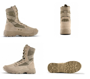 Bottes tactiques en daim DFF02 avec sangles Molle et manchons en toile, chaussures d'entraînement montantes pour hommes - Product Image 6