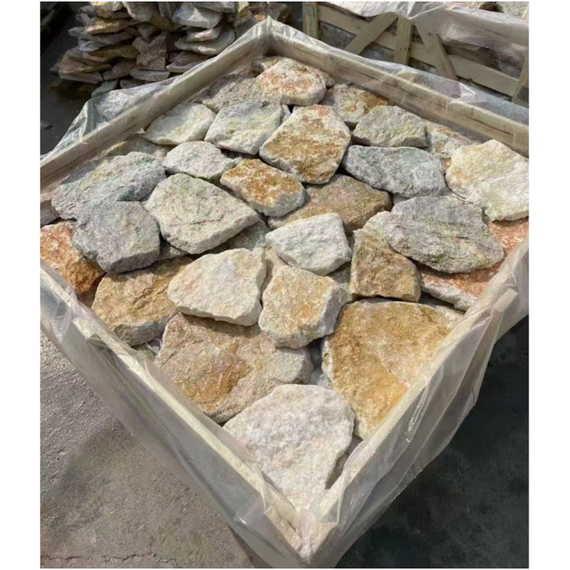 Natural Nice Beige Quartzite Stone Exterior and Interior Wall Stone Cladding Flagstone Panels Decorative Stone Veneer