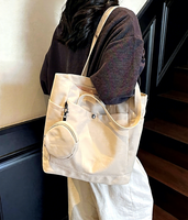Tas belanja Jeans pantai katun butik terlaris desainer tas Tote kanvas wanita mode tas kain selempang kustom