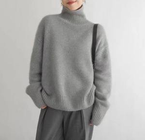 <span class=keywords><strong>Pull</strong></span> en tricot à <span class=keywords><strong>col</strong></span> <span class=keywords><strong>roulé</strong></span> décontracté pour femmes automne hiver couleur unie ample chaud confortable <span class=keywords><strong>pull</strong></span> tricots <span class=keywords><strong>pull</strong></span> pour femmes - Product Image 4