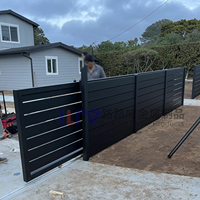 Porte coulissante motorisée à télécommande, mur périphérique, porte de garage en aluminium
