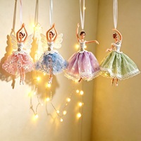 Ornement de Noël Fée des Fleurs, Pendentif pour Arbre de Noël, Décoration Fille Ballerine, Accessoires de Scène, Décoration Suspendue de Noël