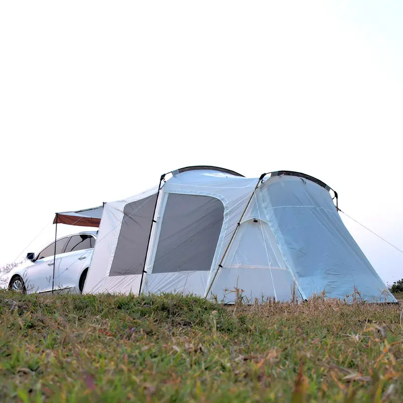 Outdoor Camping Car Tail Tent Two Bedroom One Hall Tunnel Tent No need to Build Multifunctional Car Tail Tent