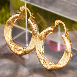 Orecchini a polsino in metallo irregolare da donna, gioielli minimalisti alla moda, accessorio di tendenza per l'uso quotidiano - Product Image 2