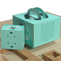 Boîte à gâteau en carton à bon prix, emballage en carton pour gâteau avec poignée et fenêtre