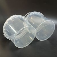 Bols en plastique PP de plusieurs capacités avec couvercles et poignées, vente en gros SP3052