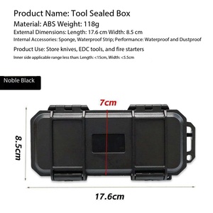 DFK01 Waterproof Dustproof Hard EDC Storage Box ABS Protective Tool Carry Case Custom Foam Interior For Outdoor <b>Knives</b> - Product Image 3