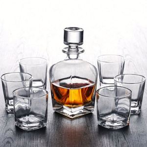 Wholesale <b>Lead</b>-Free Transparent Crystal American Style Food Grade Large Size Whiskey Decanter and Glass Set - Product Image 6
