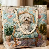 Sac de voyage matelassé portable en polyester brodé Série Marine, motif personnalisé étoile de mer et coquillage, sac multifonctionnel