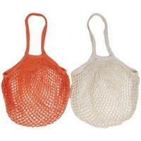 Op Maat Gemaakte Draagbare Kleurrijke Net Gehaakte String Herbruikbare Boodschappentas Katoen Mesh Tas Voor Fruitgroente