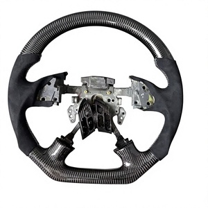 Volant de voiture sport en fibre de carbone forgée avec alcantara et éclairage LED pour <span class=keywords><strong>Honda</strong></span> Accord 7ème génération CL7 2002 2003 2004 2005 2006 2007 2008 - Product Image 2