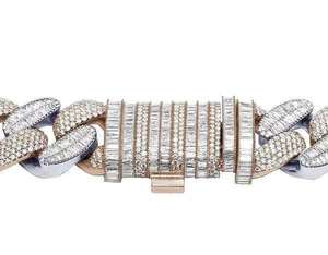 Designer Silver Plated Moissanite Charm Bracelet with VVS Stones for Wedding Accessories Gifts and Contemporary Fashion Styling - Product Image 1