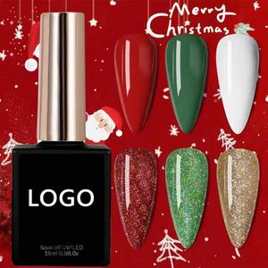 <span class=keywords><strong>Vernis</strong></span> à ongles d'hiver à haute teneur en pigments colorés Soak Off Vibrant Hema Free Christmas Series Colors Gel - Product Image 2